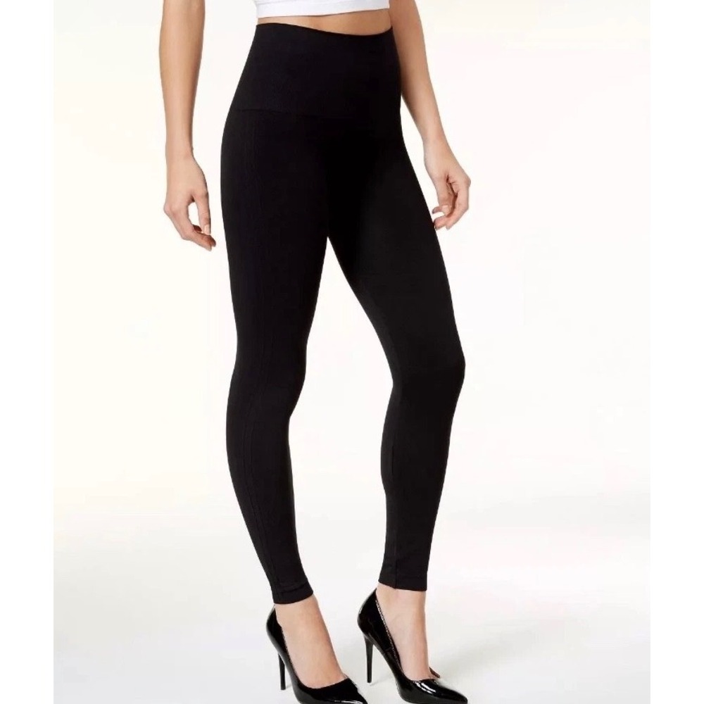 Spanx Look At Me Now Seamless Leggings Very Black High Waist Plus Size 1X NEW